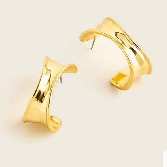 J. Crew Silver-Plated Deep-Dip Earrings - Picture 1 of 8